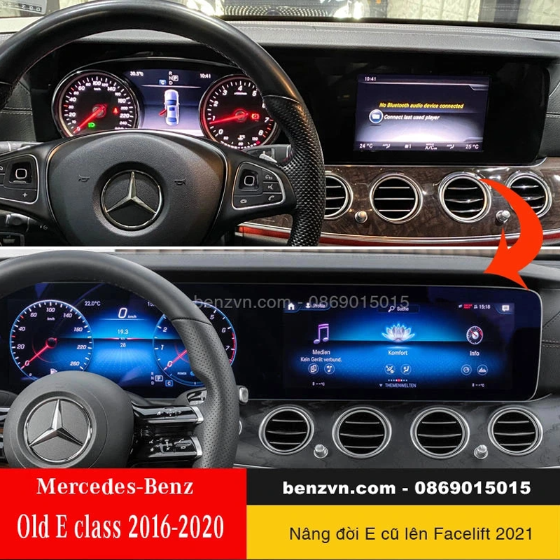 Nâng cấp màn hình Mercedes E300 Class cần lưu ý những gì?