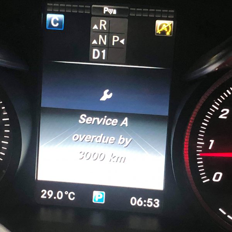 Xe Mercedes báo Service A, Service B và Service Due là gì?