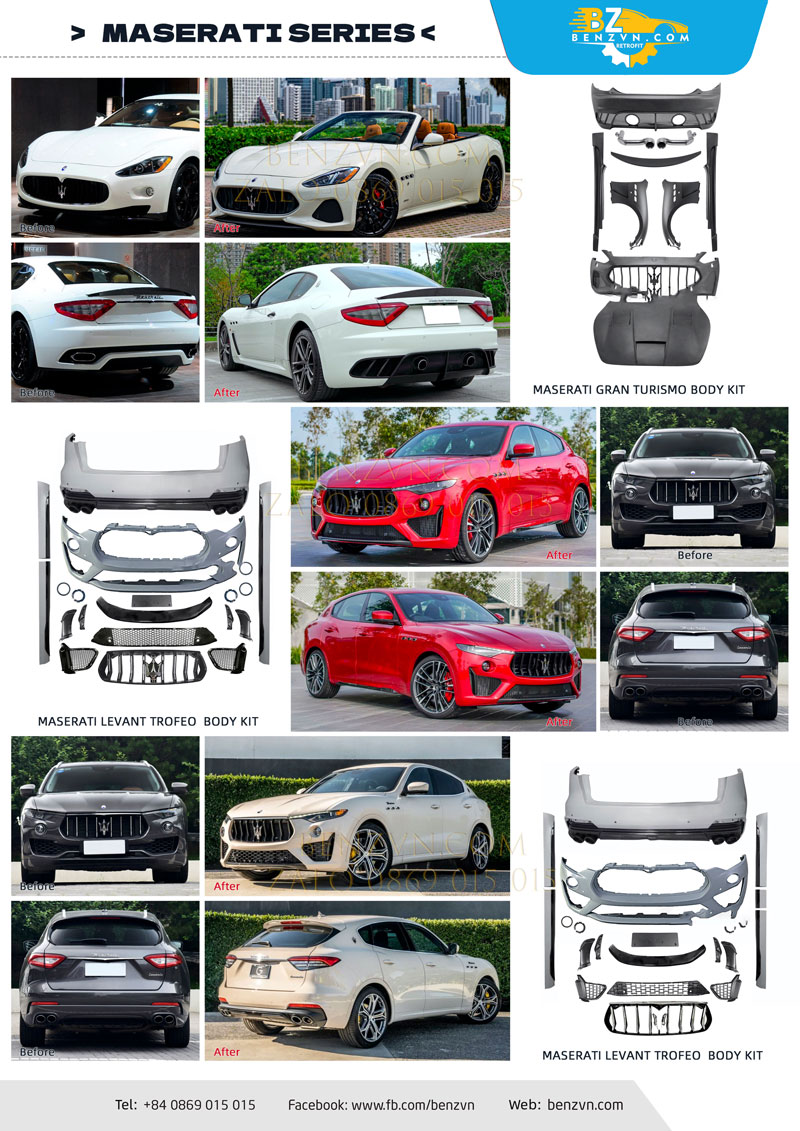 body kit, phụ kiện cho xe Maserati