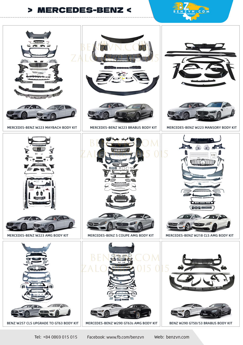 body kit nâng cấp Mercedes S class