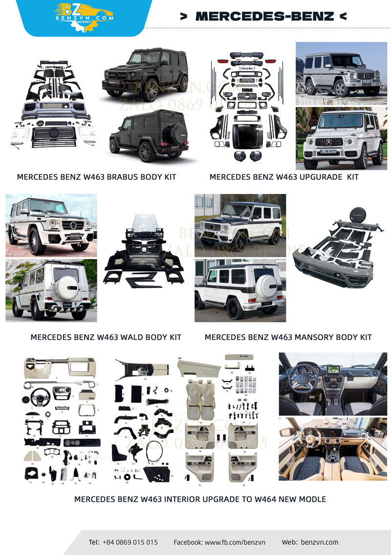 Tổng hợp bodykit nâng đời cho xe Mercedes G63 AMG