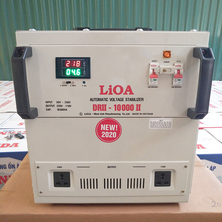 Ổn Áp Lioa DRII-10000 II Dải 50V~250V Đời Mới Dây Đồng 100%