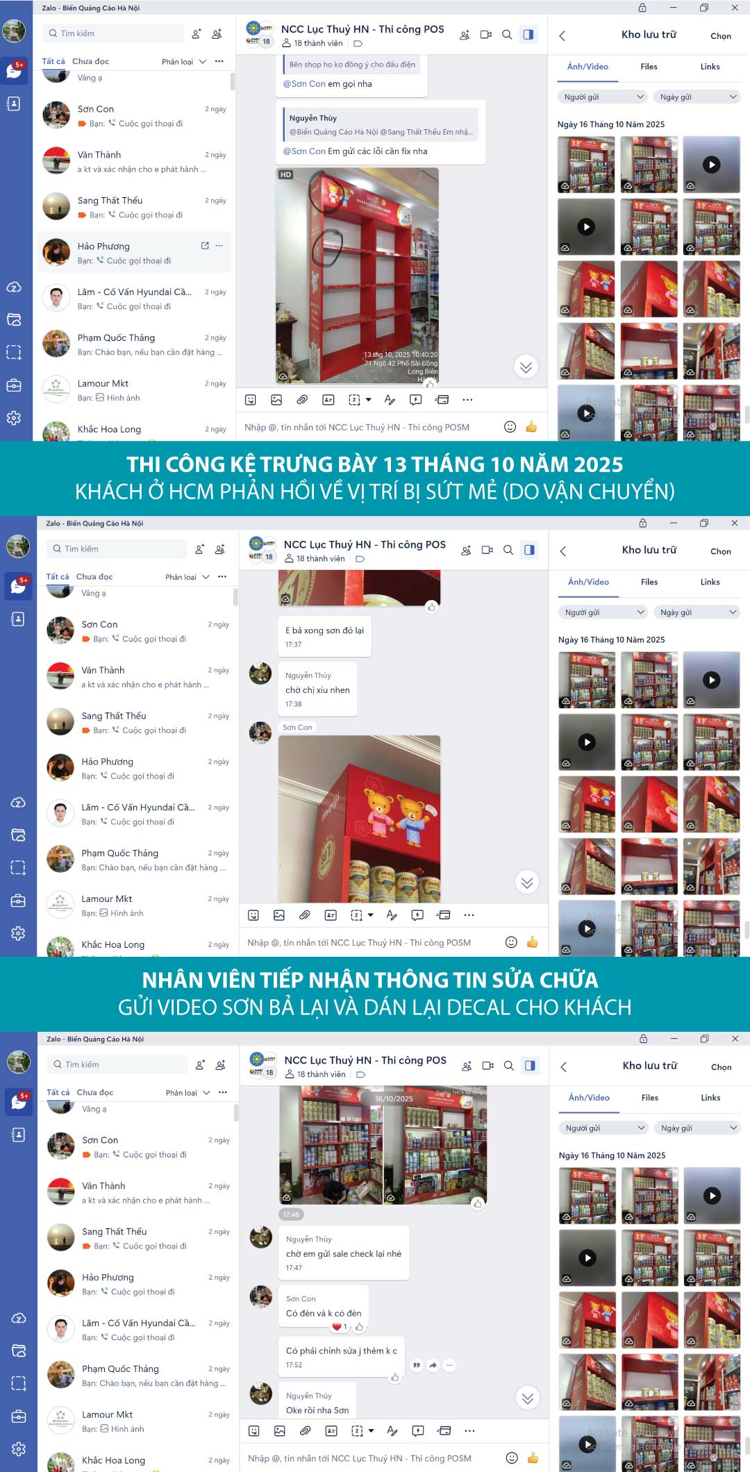 Bảo hành kệ trưng bày