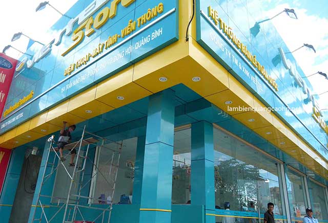 Biển alu chữ nổi, làm biển quảng cáo, làm biển cửa hàng, làm biển shop, biển alu, biển ốp alu, biển công ty, biển quảng cáo