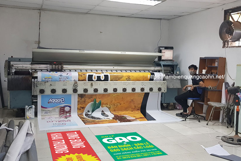 Làm biển quảng cáo tại Hà Đông, biển bạt, biển cửa hàng gạo