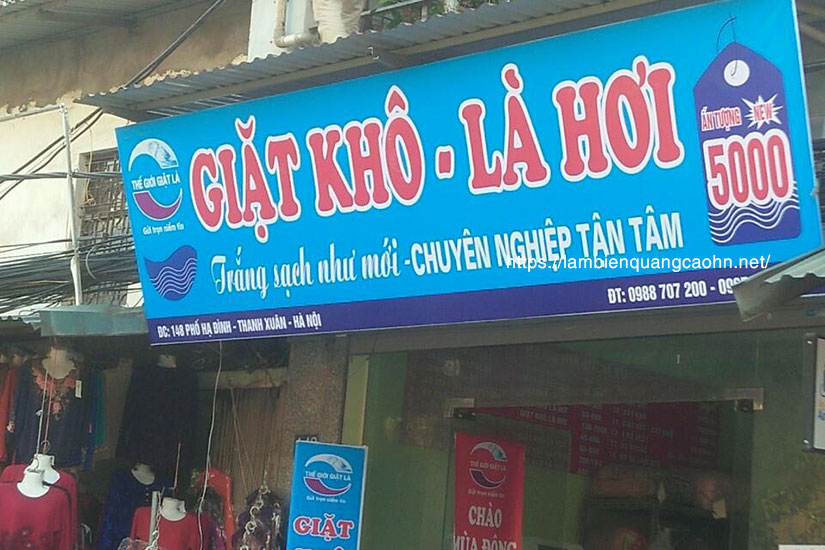 biển hiệu giặt là, biển quảng cáo giặt là, bảng hiệu giặt là