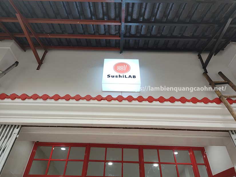 biển hộp đèn mica không viền