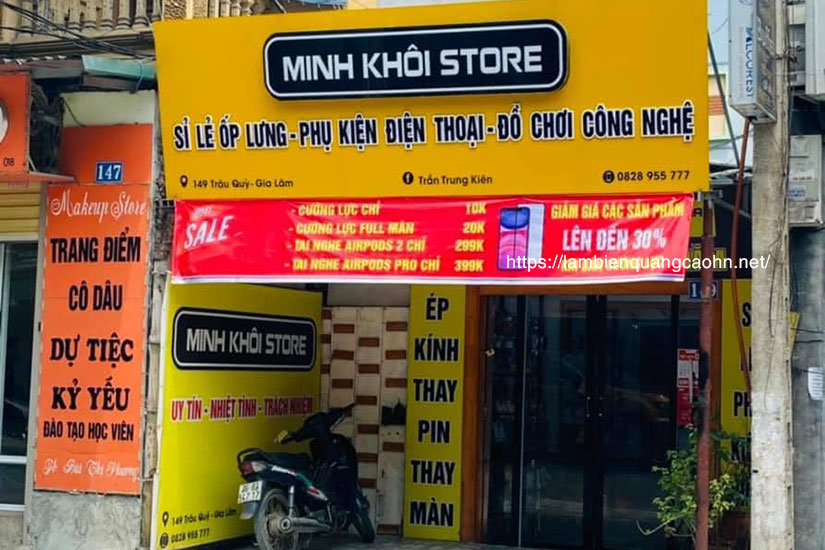 Biển quảng cáo điện thoại, biển alu chữ nổi