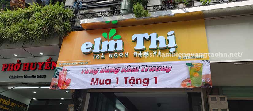 biển quảng cáo nước ép trái cây, biển chữ nổi LED