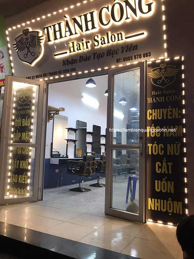 Thiết kế thi công bảng hiệu quảng cáo salon tóc tại Bình Dương |TuanLinh