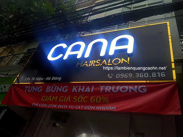 biển salon tóc, mẫu biển quảng cáo tóc đẹp