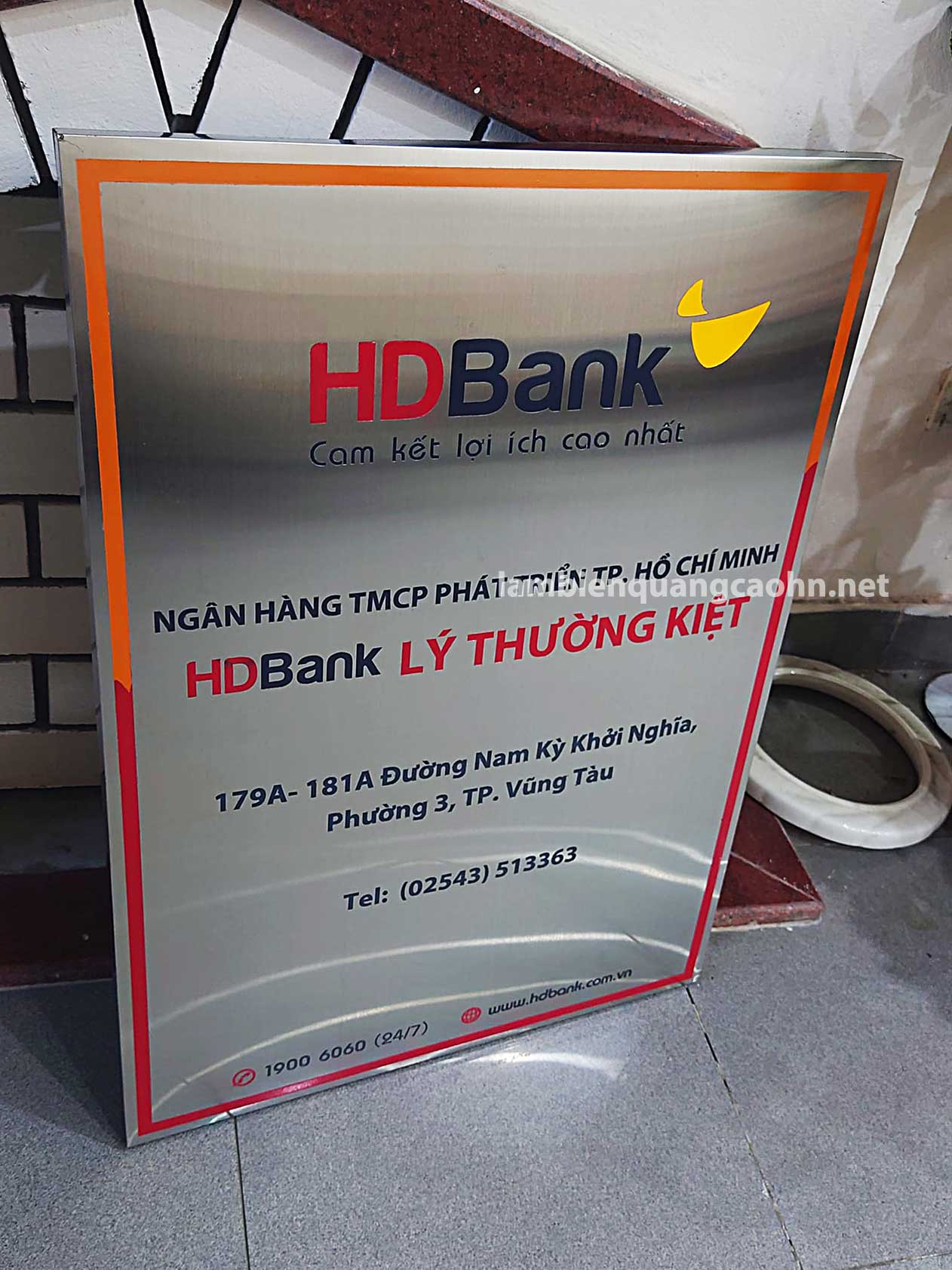 Biển tên công ty, biển công ty, biển inox ăn mòn