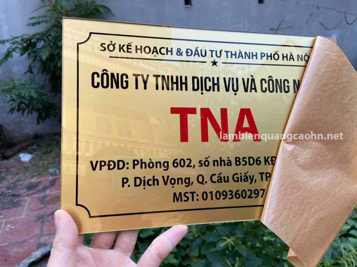 Biển tên công ty, biển công ty, biển mica