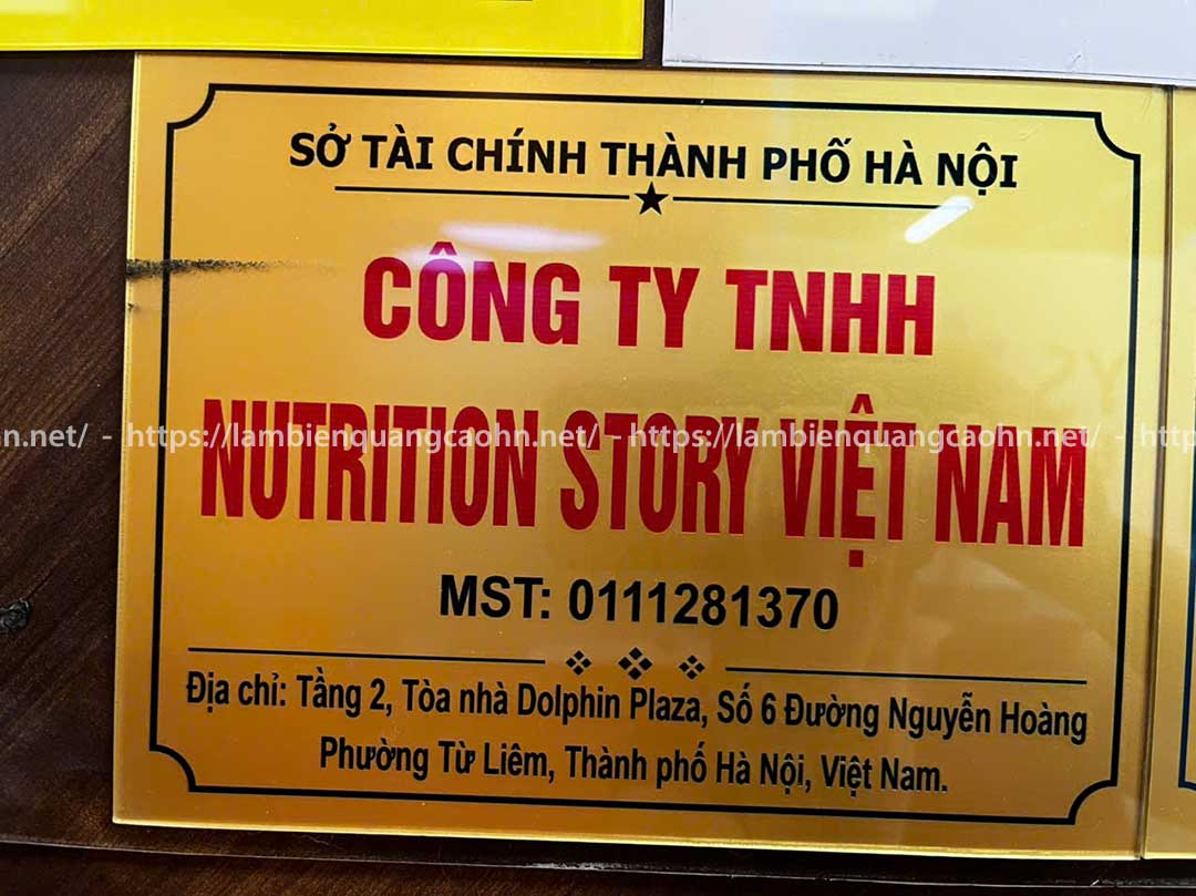 Biển công ty mica