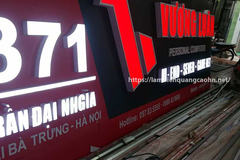 chữ mica nổi lọng viền