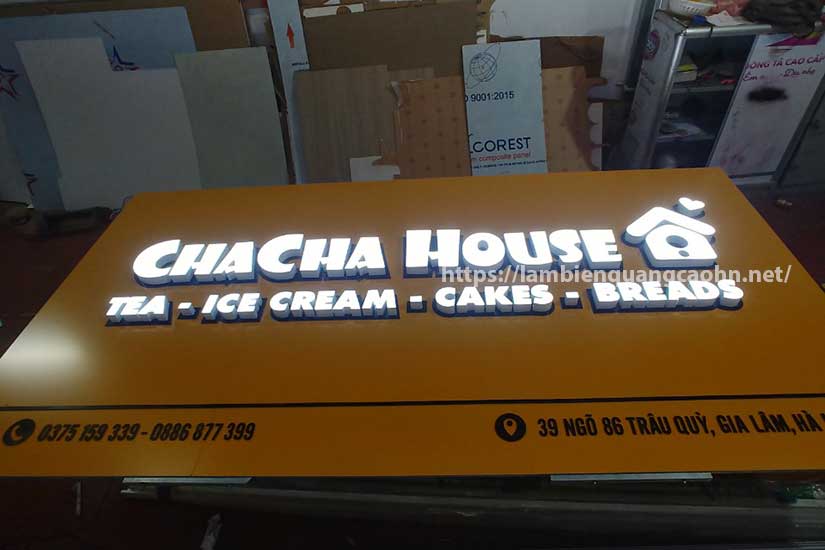 chữ mica nổi 