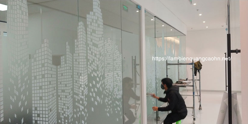 decal dán kính mờ hoa văn, decal mờ, dán decal kính