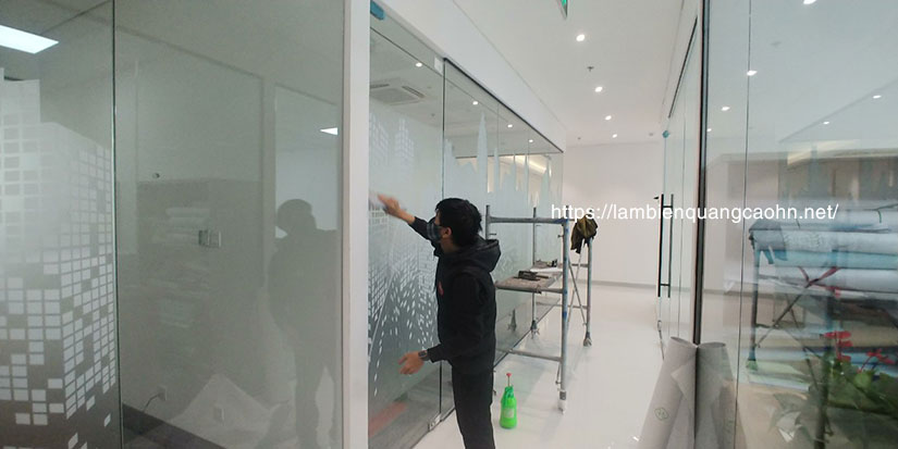 decal dán kính mờ hoa văn, decal mờ, dán decal kính