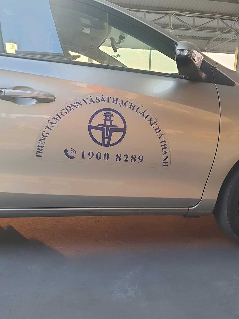 decal nam châm sát hạch lái xe, tập lái