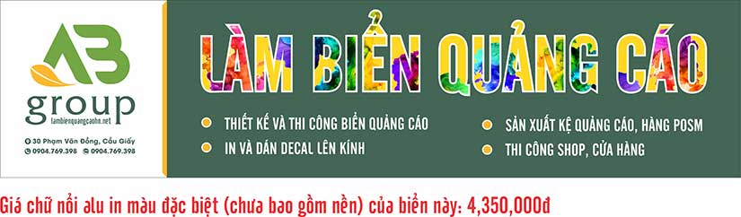 Giá biển alu chữ nổi