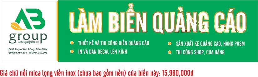 Giá biển alu chữ nổi