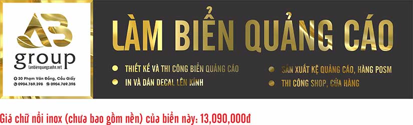 Giá biển alu chữ nổi