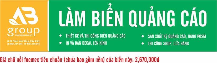 Giá biển alu chữ nổi