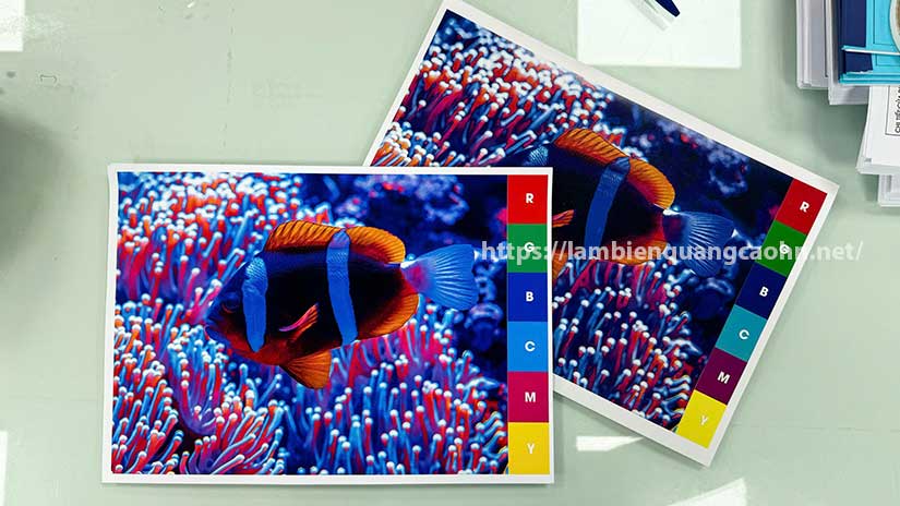 In biển quảng cáo màu RGB và CMYK