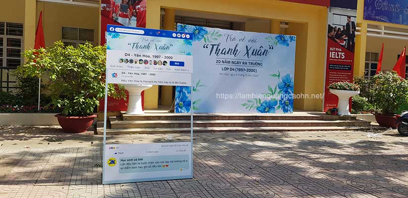 Khung chụp ảnh check in, khung chụp hình facebook, 