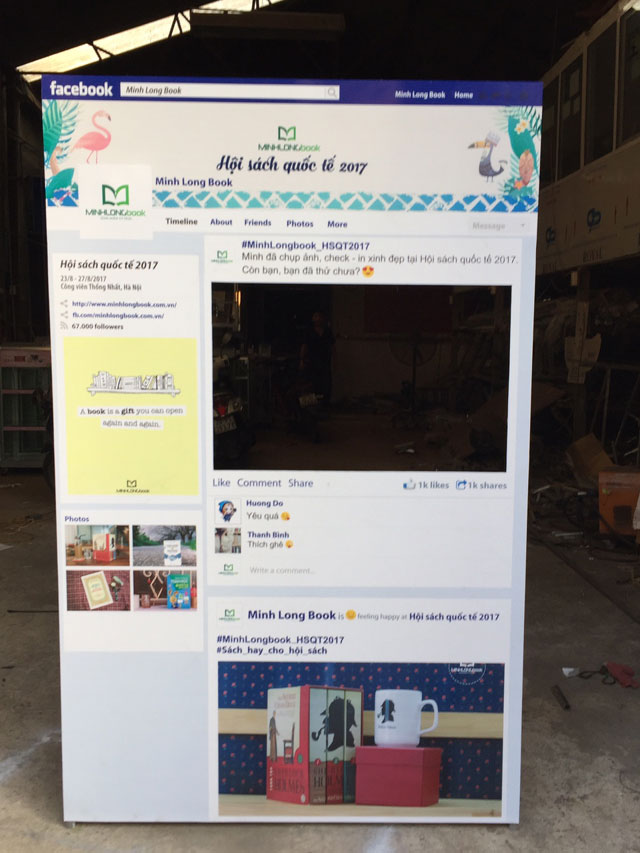 Khung fanpage facebook chụp ảnh