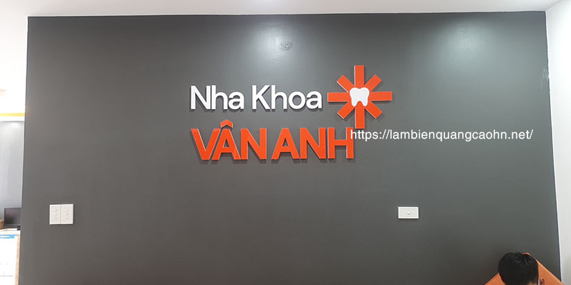 Biển quảng cáo nha khoa, biển phòng khám răng, backdrop văn phòng, logo treo tường