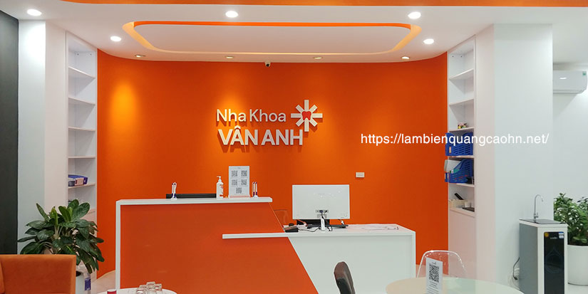 Biển quảng cáo nha khoa, biển phòng khám răng, backdrop văn phòng, logo treo tường