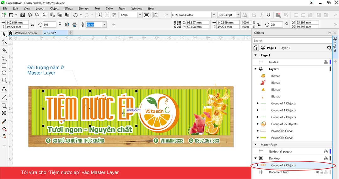 Lỗi mất đối tượng khi xuất file CorelDRAW khi in quảng cáo