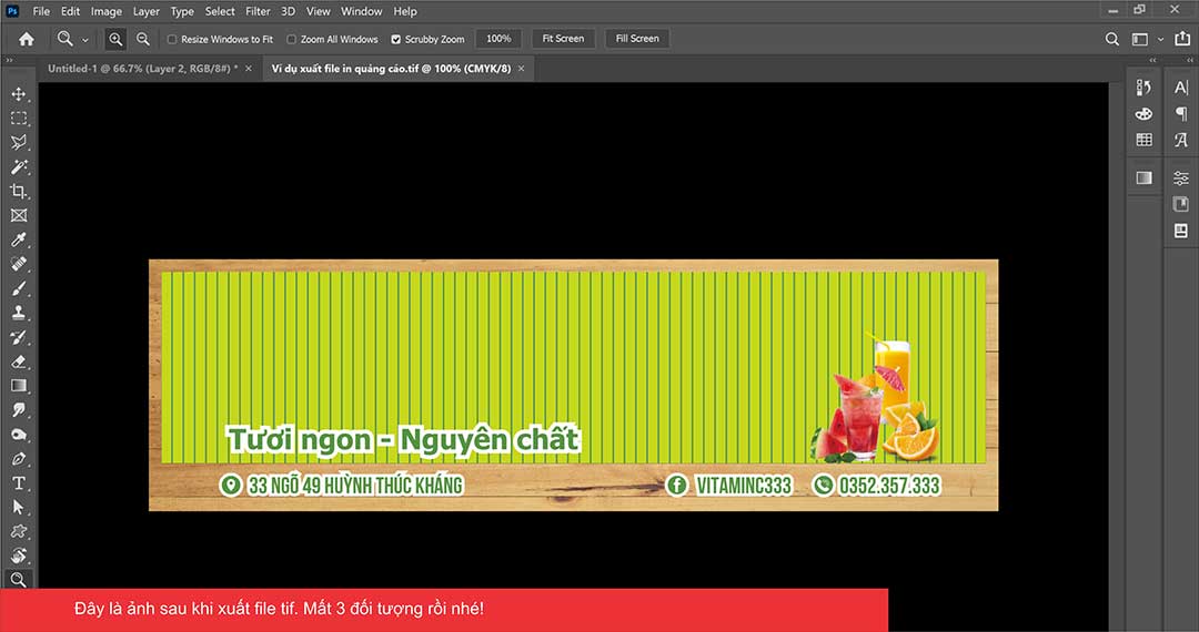 Lỗi mất đối tượng khi xuất file CorelDRAW khi in quảng cáo