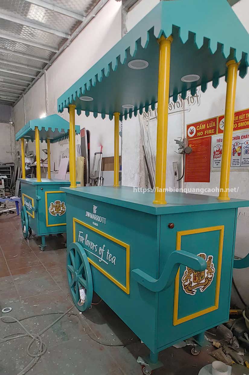 xe đẩy bán hàng, booth trưng bày