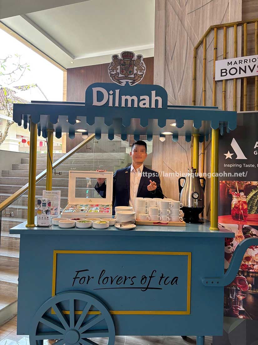 xe đẩy bán hàng, booth trưng bày