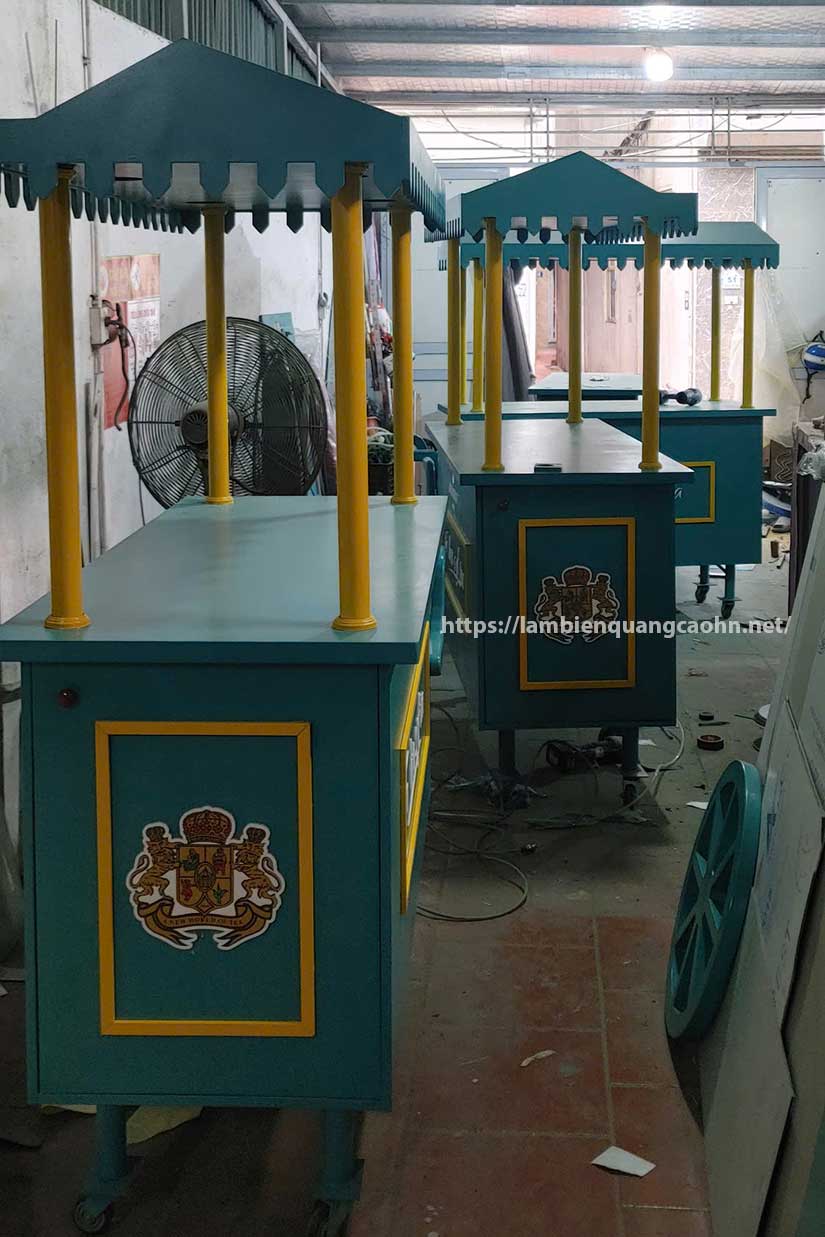 xe đẩy bán hàng, booth trưng bày