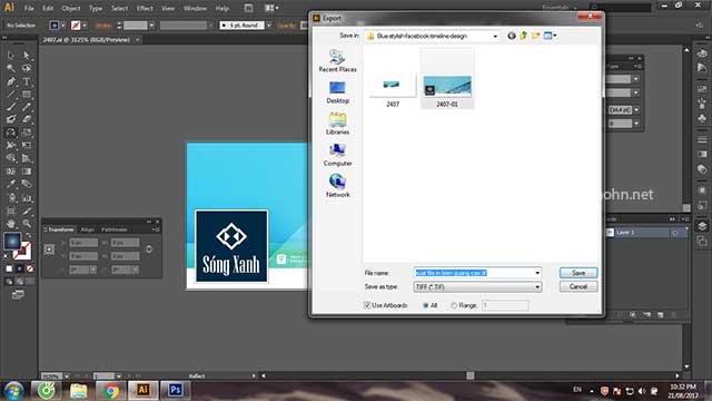 xuất file in trong Illustrator