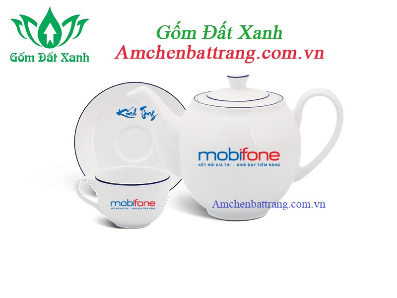 Ấm Chén In Logo Quận Cầu Giấy