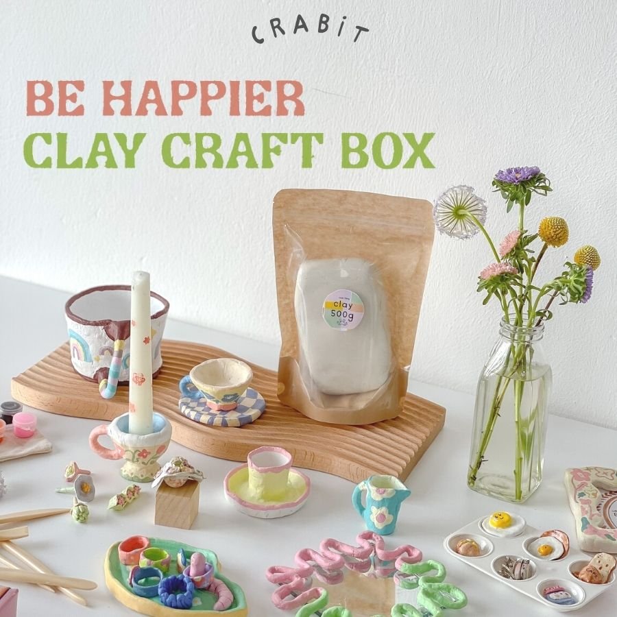 Đất sét tự khô Be Happier Clay Box - Tất cả những gì bạn cần để sáng tạo