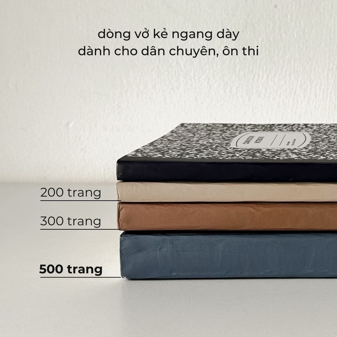 Vở kẻ ngang 500 trang tặng kèm sticker Composition Collection - Xanh Teal