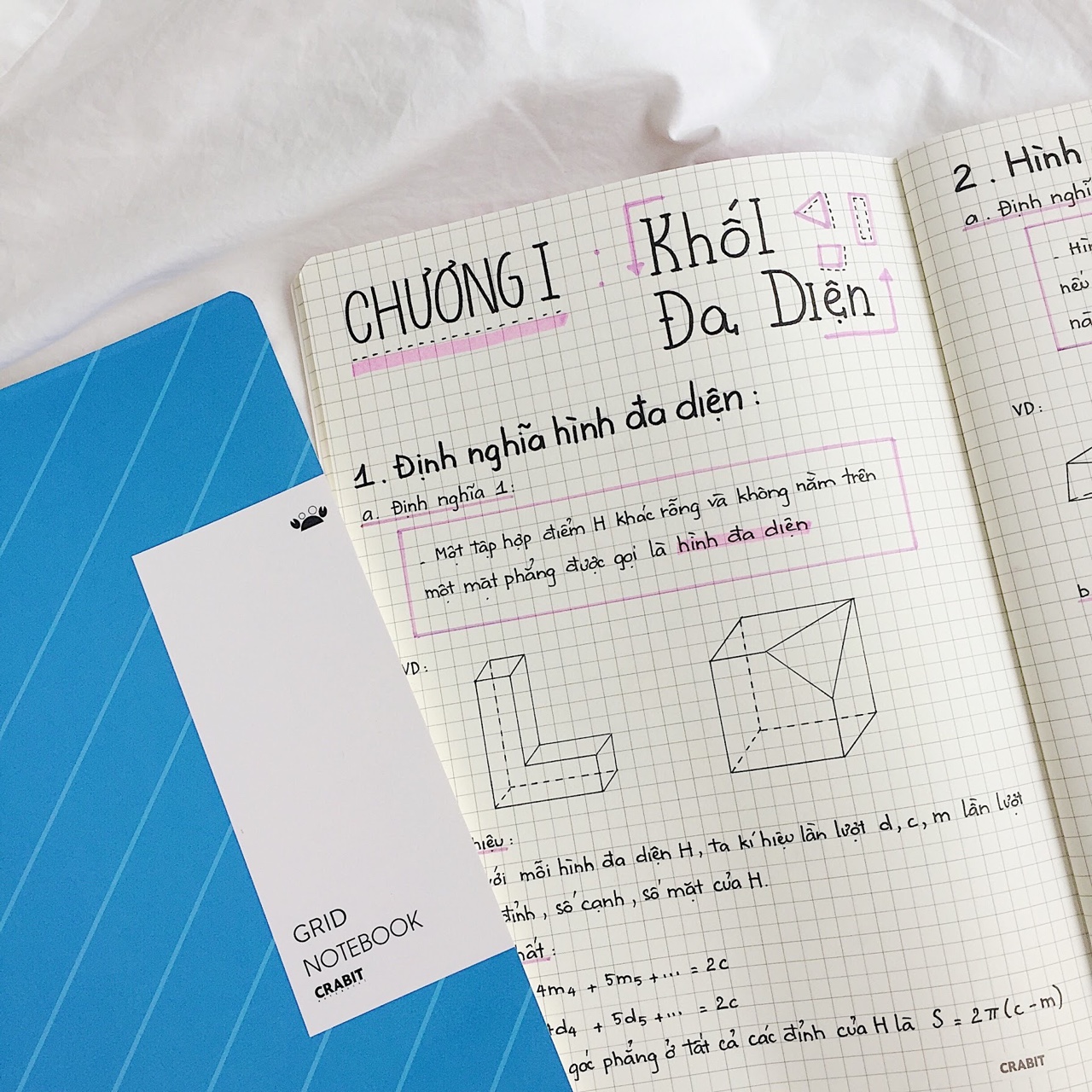 Vở ô vuông - Xanh 120 trang Crabit Notebuck