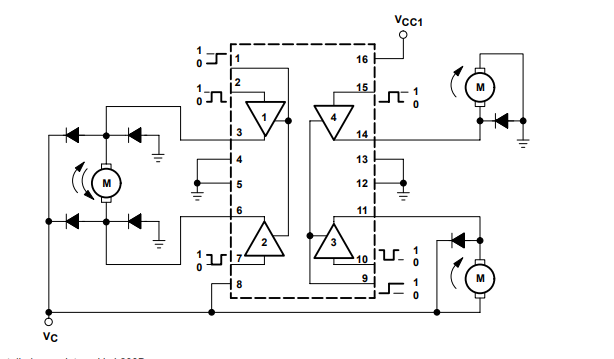 Sơ đồ khối IC L293D