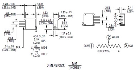 Biến Trở VR 103 10K 3296W