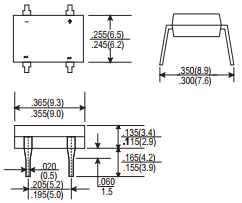 Diode cầu DB107 1A 1000V DIP4