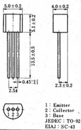 C828 TO92 TRANS NPN 0.1A 30V DIP