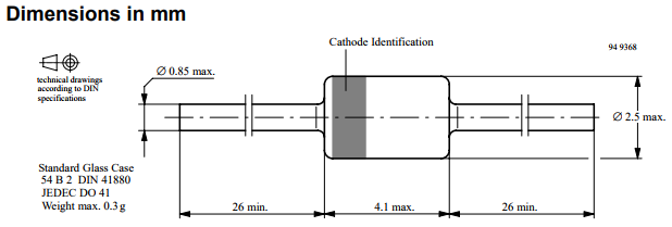 Diode Zener 1N4739A 9.1V 1W