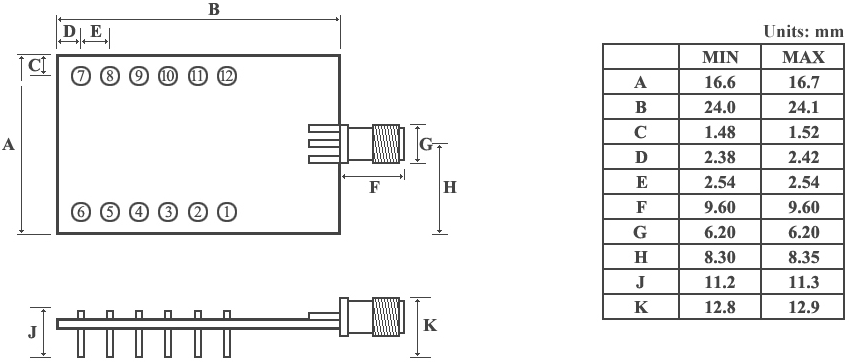 Module thu phát E10-433MD 100mW 5000m 433Mhz SPI