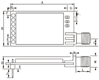 Module thu phát RF AS69-T20 2100m 2.4Ghz