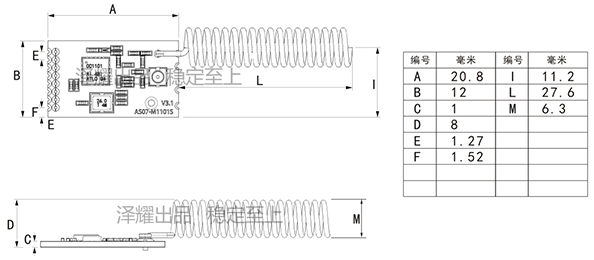 Module thu phát RF AS07-M1101S 433MHz